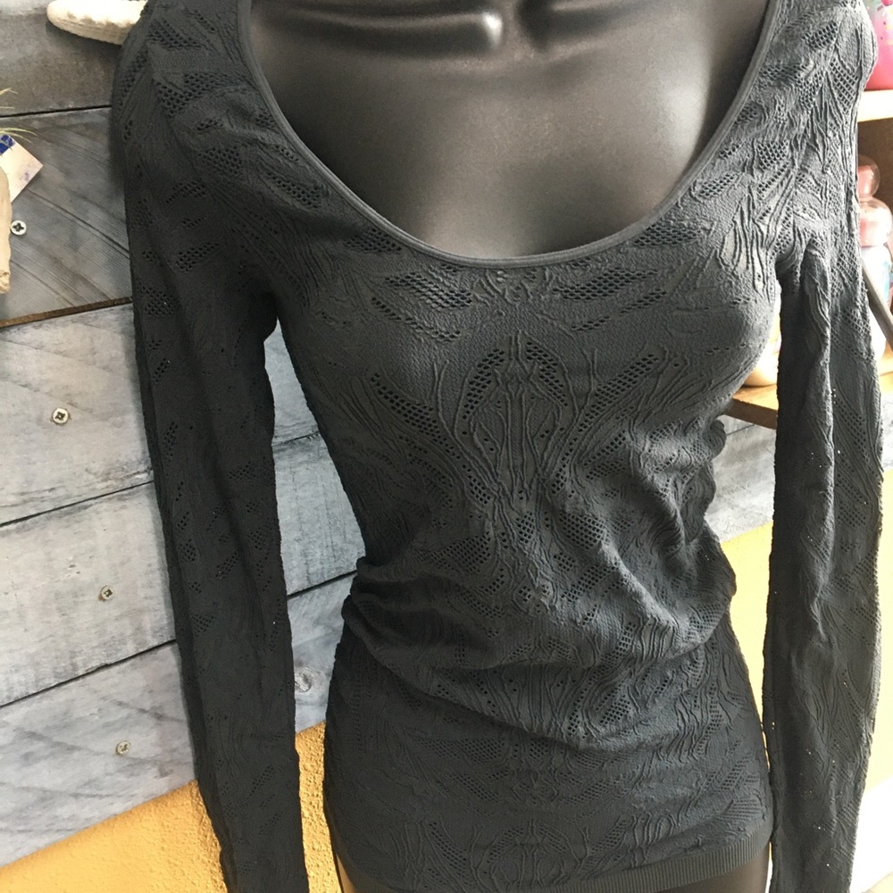 Gray mesh top Last Tango